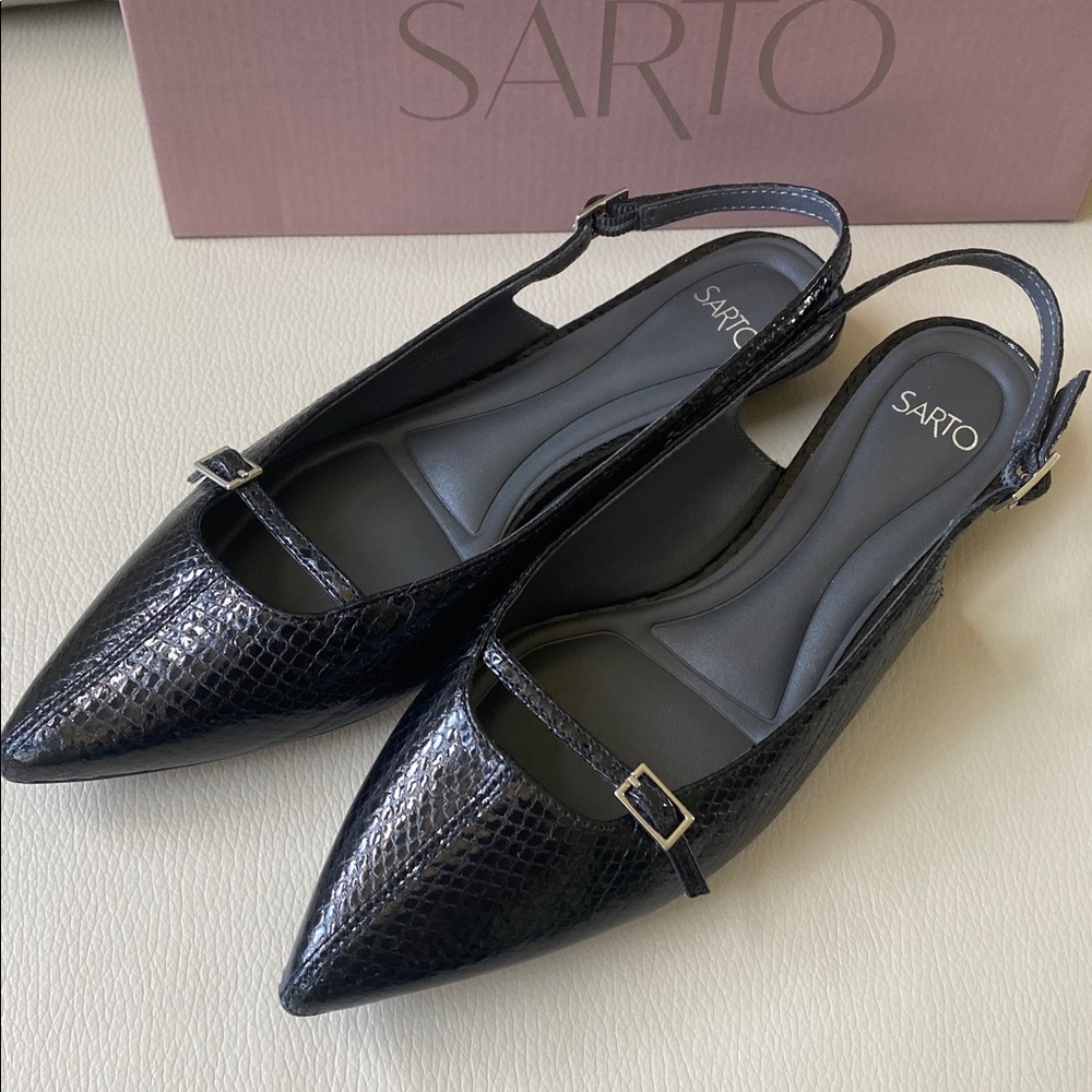 Franco SARTO leather sling flats - Picture 3 of 7